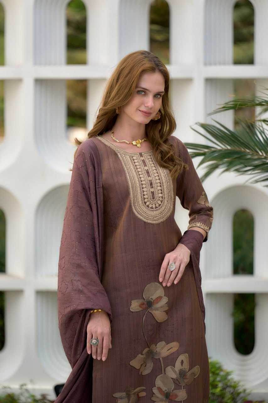 Tissue Ethnic Embroidered Kurti - MYLUXURY LANE ENTERPRISE